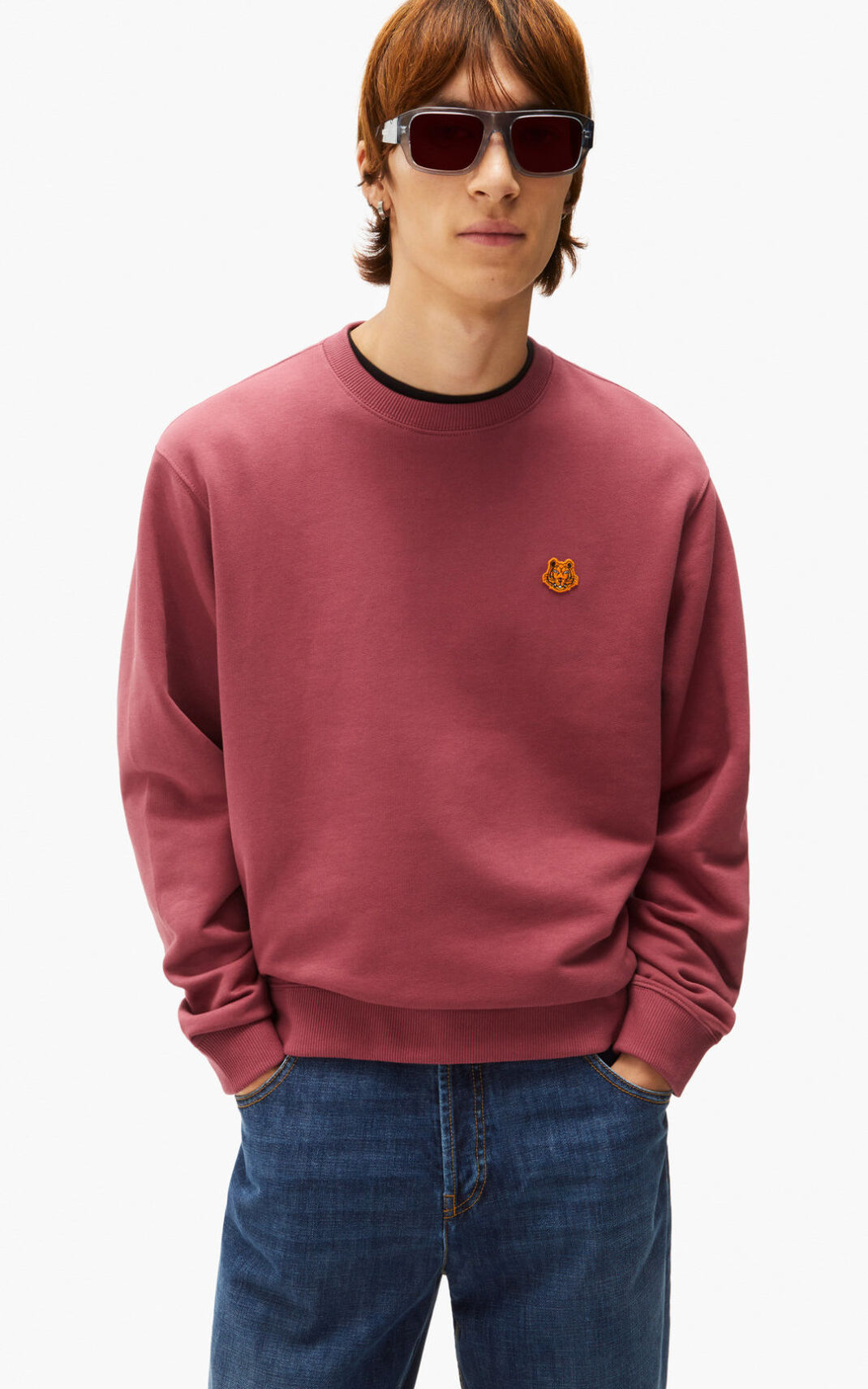 Kenzo Tiger Crest Sweatshirt Erkek Siyah | 1836-UDNRH